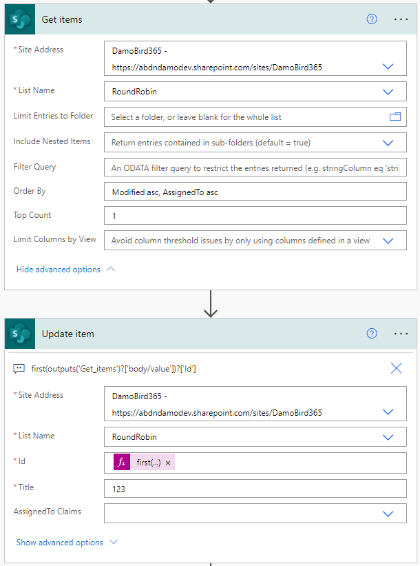 How to implement round robin in Power Automate
